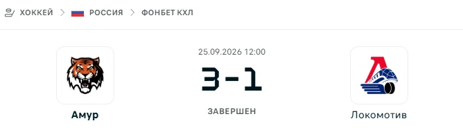 Амур - Локомотив результат матча