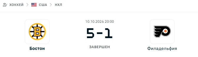 Бостон - Филадельфия результат матча