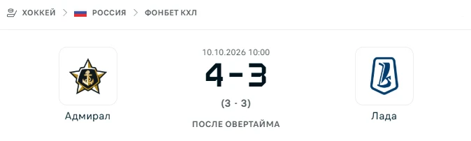 Адмирал - Лада результат матча
